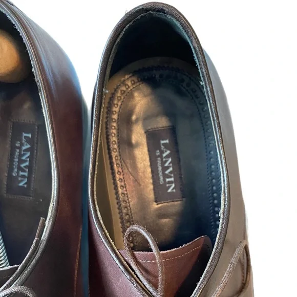 Lanvin Brown Leather Derby Men’s Shoe - Picture 5 of 8